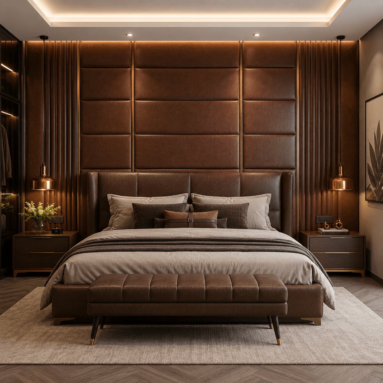 wall-panelling-leather